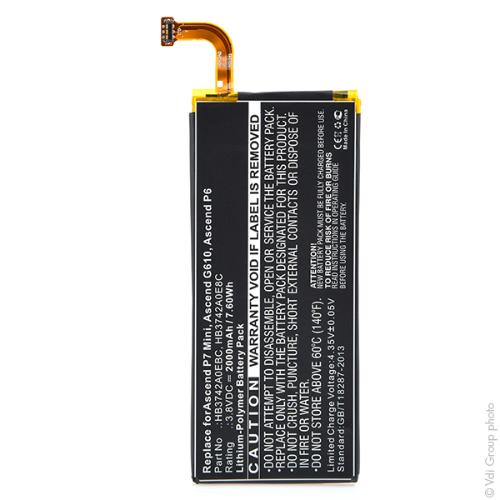 Batterie téléphone portable pour Huawei 3.8V 2000mAh photo du produit 1 L