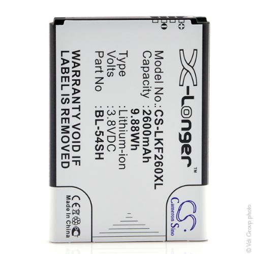 Batterie téléphone portable pour LG 3.8V 2600mAh photo du produit 1 L