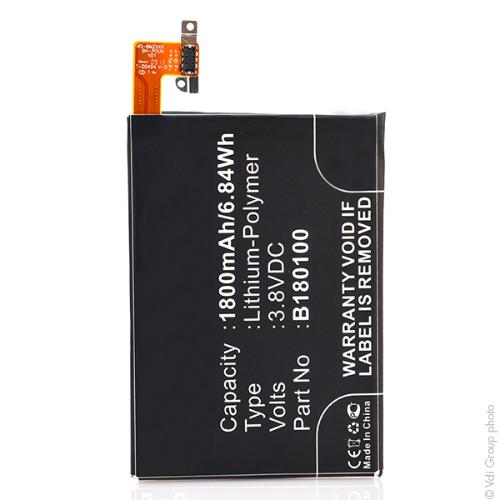 Batterie téléphone portable pour HTC 3.8V 1800mAh photo du produit 1 L