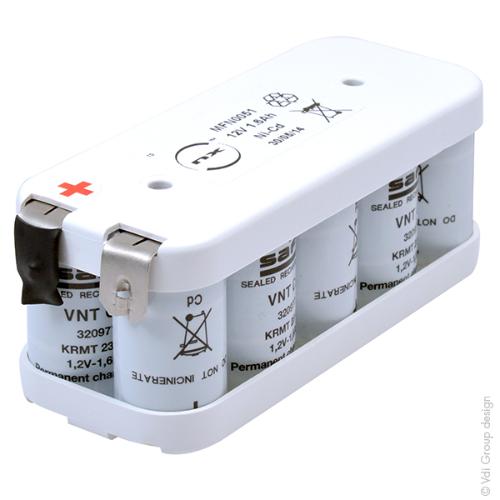 Batterie eclairage secours 10x SC VNT 10S1P ST2 12V 1.6Ah T2 photo du produit 2 L