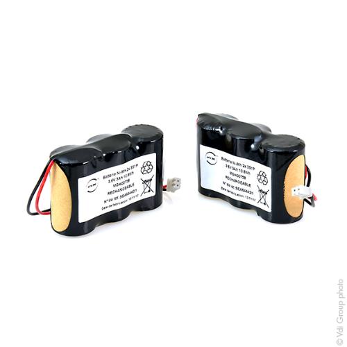 Batterie eclairage secours (2x)  3x SC 3S1P ST1 F200 3.6V 3Ah JST photo du produit 2 L