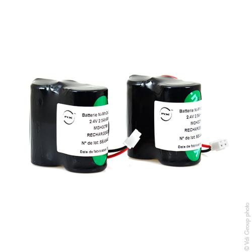 Batterie eclairage secours (x2) 2x SC HT 2S1P ST1 2.4V 2.5Ah JST photo du produit 3 L