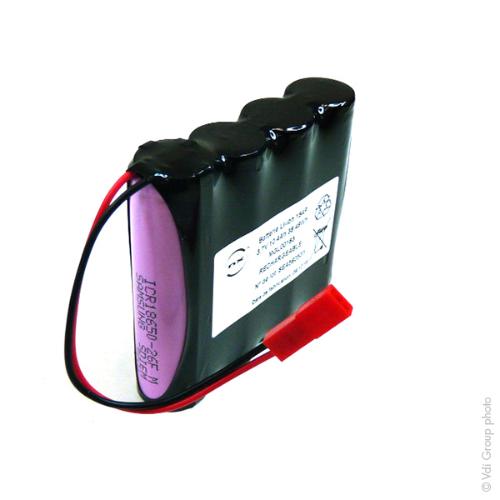 Batterie Li-Ion 4x18650 1S4P ST1 3.6V 10.4Ah JST photo du produit 1 L