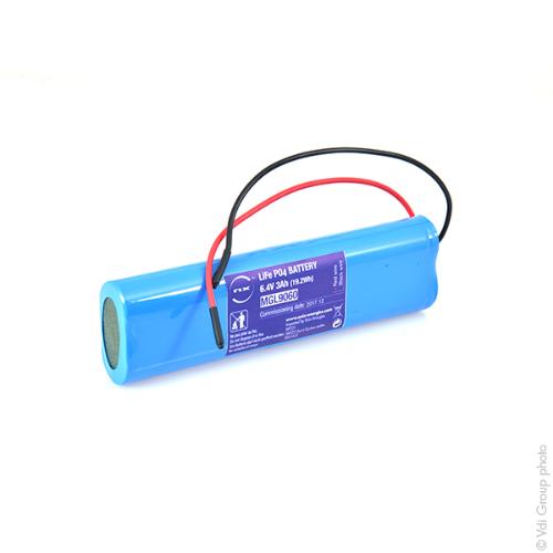 Batterie Lithium Fer Phosphate 2S2P IFR18650 + PCM (19.2Wh) 6.4V 3Ah photo du produit 4 L