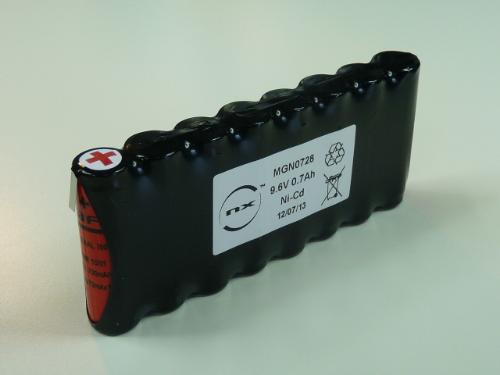 Batterie Nicd 8x AA VRE 8S1P ST1 9.6V 700mAh T2 photo du produit 1 L