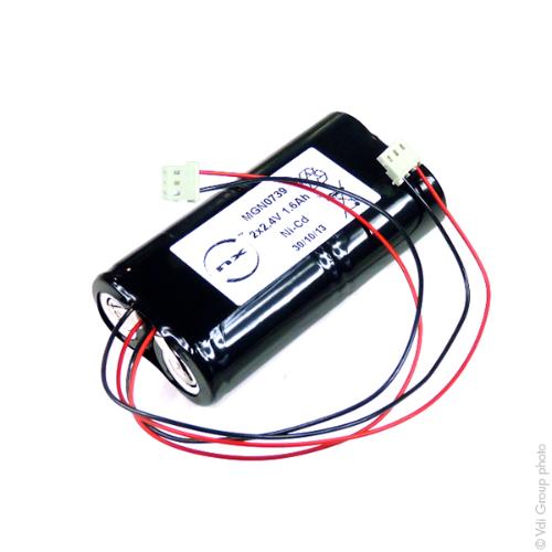 Batterie eclairage secours 4x SC HT 2S2P ST4 2.4V 1600mAh Molex photo du produit 1 L