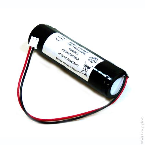 Batterie eclairage secours 2x SC VNT 2S1P ST4 2.4V 1.6Ah JST photo du produit 1 L