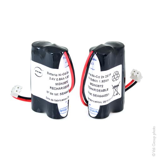 Batterie eclairage secours 2x AA VST 2S1P ST1 2.4V 800mAh JST photo du produit 2 L