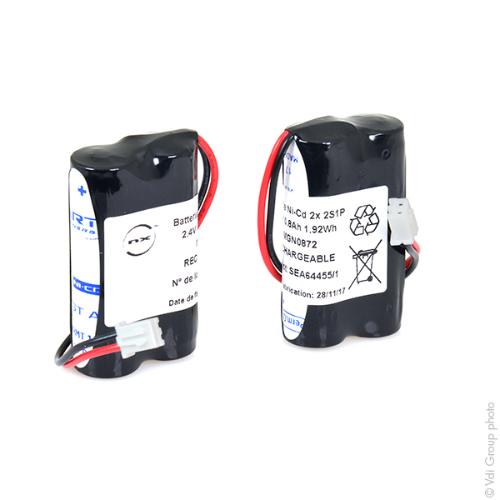 Batterie eclairage secours 2x AA VST 2S1P ST1 2.4V 800mAh JST photo du produit 3 L