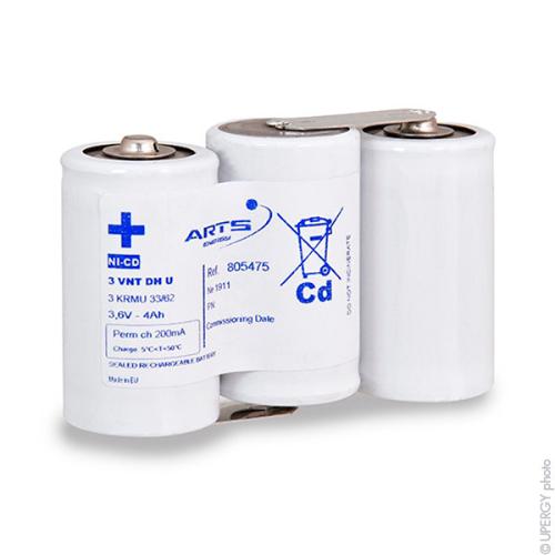 Batterie Eclairage Secours 3 VNT DH U ST1 3 6V 4Ah Nickel Cadmium batterie-eclairage-secours-3-vnt-dh-u-st1-3-6v-4ah-nickel-cadmium
