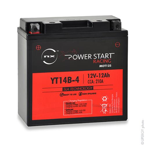 Batterie moto YT14B-4 / NT14B-4 12V 12Ah photo du produit 1 L