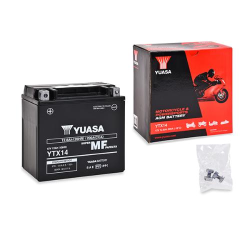 Batterie moto YUASA YTX14-BS 12V 12Ah photo du produit 4 L