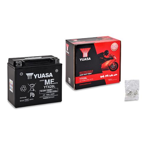 Batterie moto YUASA YTX20L-BS 12V 18Ah photo du produit 3 L