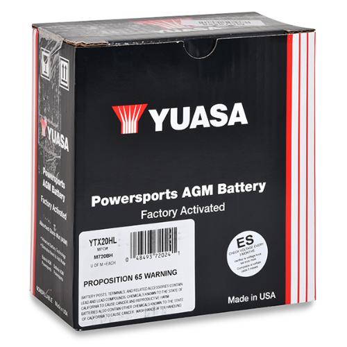 Batterie moto YUASA YTX20HL-BS 12V 18Ah photo du produit 3 L