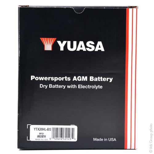 Batterie moto YUASA YTX20HL-BS 12V 18Ah photo du produit 4 L