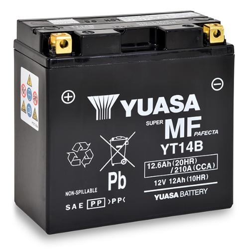 Batterie moto YUASA YT14B-BS 12V 12Ah photo du produit 1 L