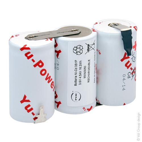 Batterie eclairage secours 3x D HT 3S1P ST1 3.6V 4Ah Cosse photo du produit 2 L