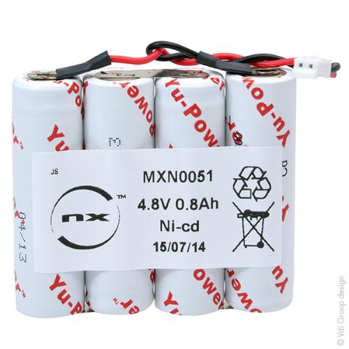Batterie eclairage secours 4x AA HT 4S1P ST1 4.8V 800mAh JST photo du produit 1 L