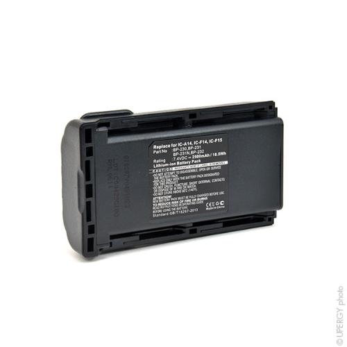 Batterie talkie walkie 7.4V 2500mAh photo du produit 1 L