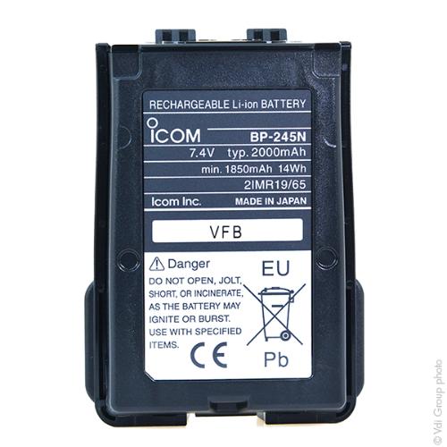 Batterie talkie walkie d'origine pour ICOM BP-245 7.4V 2000mAh photo du produit 1 L