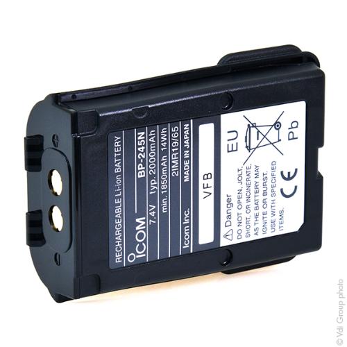 Batterie talkie walkie d'origine pour ICOM BP-245 7.4V 2000mAh photo du produit 3 L
