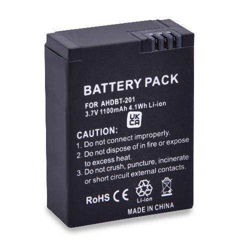 Batterie caméra embarquée pour GoPro 3.7V 1100mAh photo du produit 1 L