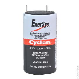 Batterie cyclon Enersys 0810-0004 (D cell) 2V 2.5Ah F4.8 photo du produit