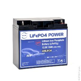 Batterie Lithium Fer Phosphate NX LiFePO4 POWER UN38.3 (230.4Wh) 12V 18Ah M6-M photo du produit