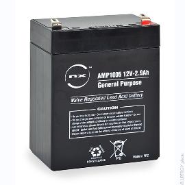 Batterie plomb AGM NX 2.9-12 General Purpose 12V 2.9Ah F4.8 photo du produit