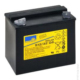 Batterie plomb etanche gel Solar S12/32 G6 12V 32Ah M6-M photo du produit