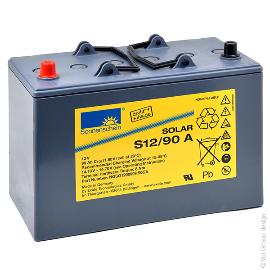 Batterie plomb etanche gel Solar S12/90A 12V 90Ah Auto photo du produit