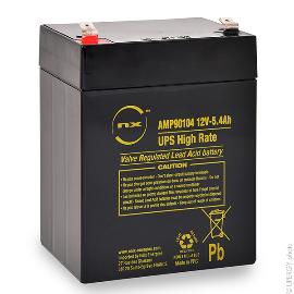 Batterie onduleur (UPS) NX 5.4-12 UPS High Rate 12V 5.4Ah F6.35 photo du produit
