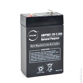 Batterie plomb AGM NX 2.8-6 General Purpose 6V 2.8Ah F4.8 photo du produit