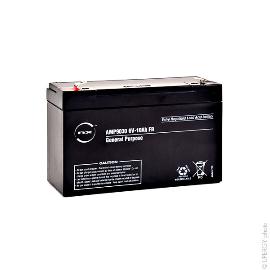 Batterie plomb AGM NX 10-6 General Purpose FR 6V 10Ah F6.35 photo du produit