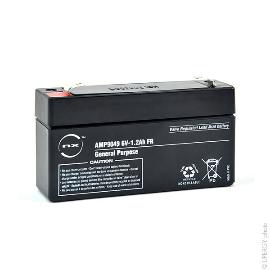 Batterie plomb AGM NX 1.2-6 General Purpose FR 6V 1.2Ah F4.8 photo du produit