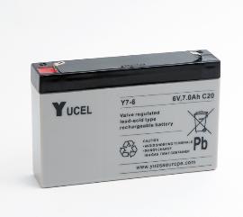 Batterie plomb AGM YUCEL Y7-6 6V 7Ah F4.8 photo du produit
