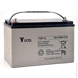 Batterie plomb AGM YUCEL Y100-12 12V 100Ah M8-F photo du produit