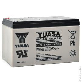Batterie plomb AGM YUASA REC14-12 12V 14Ah F6.35 photo du produit