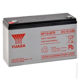 Batterie plomb AGM YUASA NP10-6FR 6V 10Ah F4.8 photo du produit