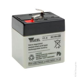 Batterie plomb AGM YUCEL Y1-6 6V 1Ah F4.8 photo du produit