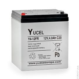 Batterie plomb AGM YUCEL Y4-12FR 12V 4Ah F4.8 photo du produit