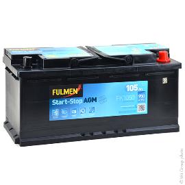 Batterie voiture FULMEN Start-Stop AGM EK1050 / FK1050 12V 105Ah 950A photo du produit