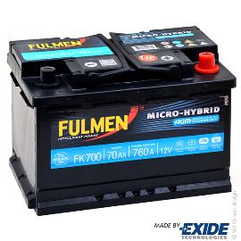 Batterie voiture Fulmen Start-Stop AGM FK700 12V 70Ah 760A photo du produit