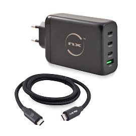 Adaptateur secteur EU 130W + Câble USB C vers USB C photo du produit