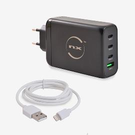 Adaptateur secteur EU 130W + Câble USB vers Lightning photo du produit