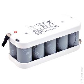 Batterie eclairage de secours Nicd 10x D 5S2P ST2 6V 10Ah Cosse photo du produit