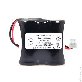 Batterie eclairage secours 2x SC HT 2S1P ST1 2.4V 1.6Ah JST photo du produit