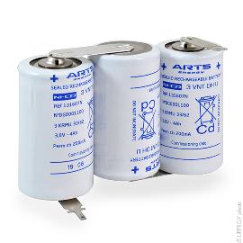 Batterie eclairage secours 3 VNT DH U COTE/COTE 3.6V 4Ah photo du produit