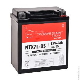 Batterie moto Gel YTX7L-BS / FTX7L-BS / NTX7L-BS 12V 6Ah photo du produit