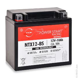 Batterie moto Gel YTX12-BS / FTX12-BS / NTX12-BS 12V 10Ah photo du produit